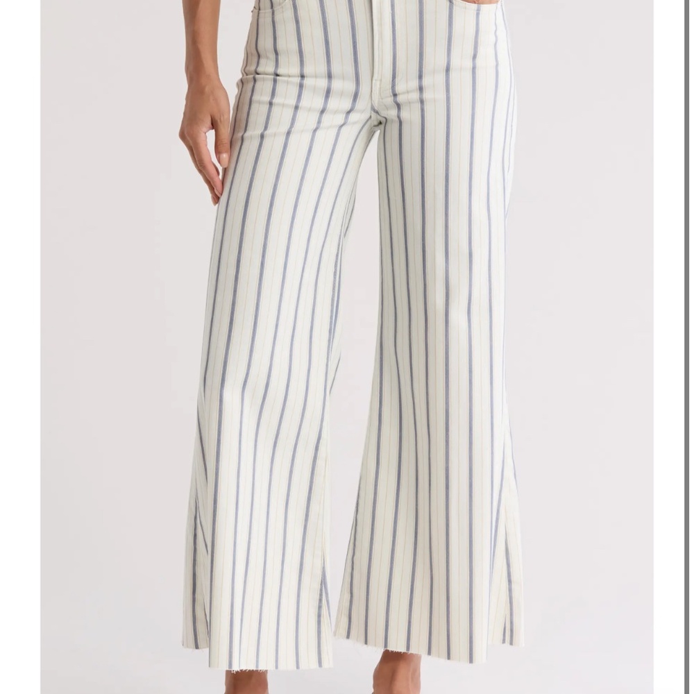 NEVER WORN FRAME Le Palazzo High Waste Raw Hem Crop Wide Leg Jeans $75